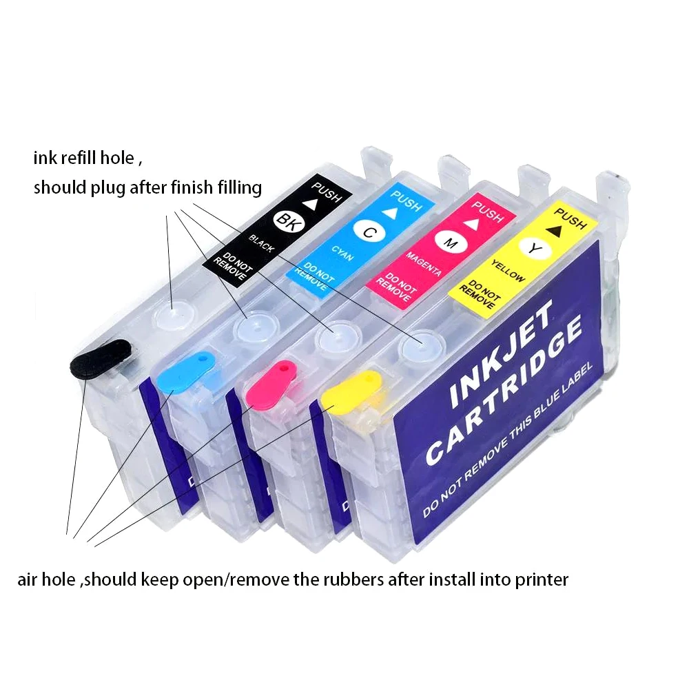 T1281-T1284  Refillable Ink Cartridge   For Epson S22 SX125 SX130 SX230 SX235W SX420W SX440W SX430W SX435W SX445W BX305F