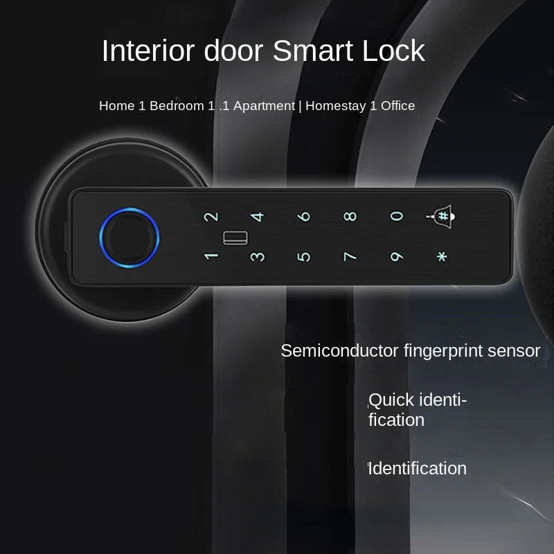 Intelligent Wooden Door Fingerprint Lock Double Row Graffiti Remote Intelligent Bluetooth Anti-theft Code Electronic Door Lock