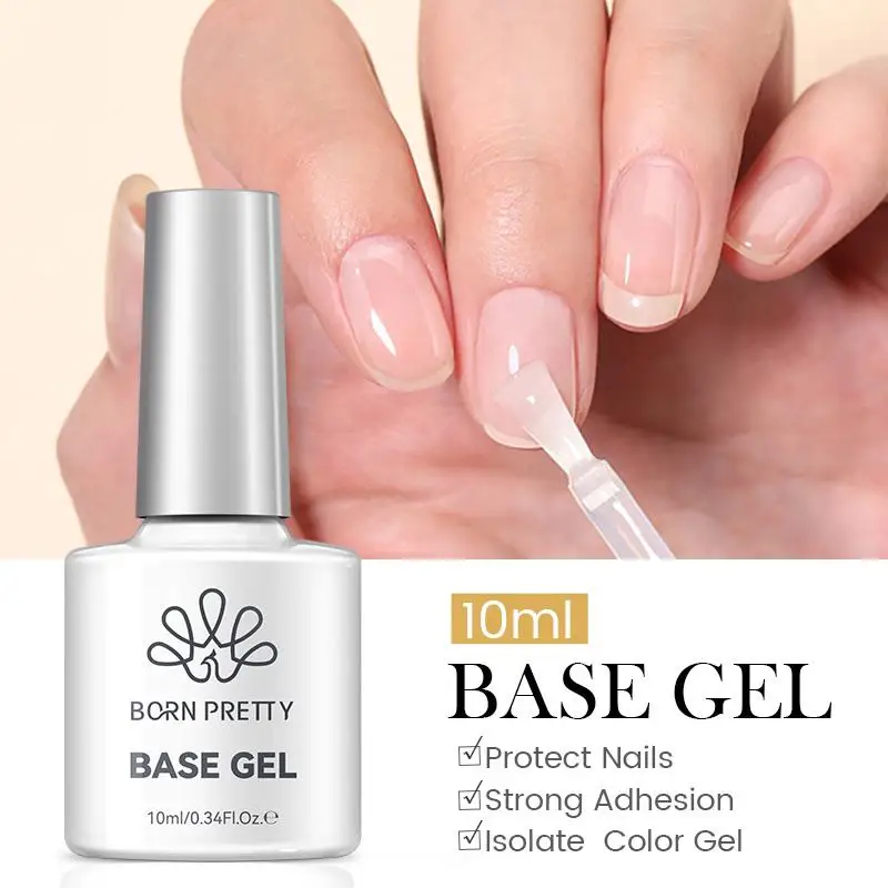 BORN PRETTY 10ml Function Gel Base Gel Top Coat Rubber Gel Reinforcement Gel for Nails Tools Soak Off UV LED Nail Varnish