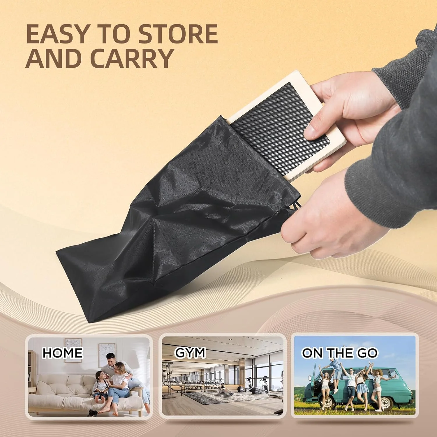 جهاز تمرين تقوية الكاحل للتواء، لوح توازن القدم الواحد، لوح تمايل خشبي غير قابل للانزلاق، أسود #6