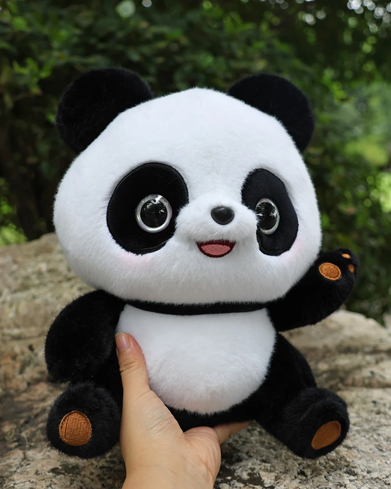 Panda de la vida Real de 25CM de alto, juguete de peluche Extra Suave, Panda gigante, juguetes de animales de peluche, muñecas, regalos para niños y adultos