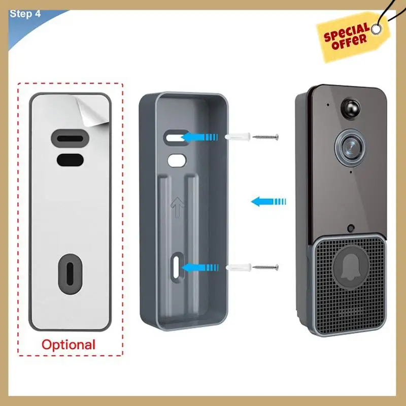 Беспроводной Wi-Fi видеокамера дверного звонка PIR Обнаружение человека Облачное хранилище Открытый дверной звонок Домофон Умный дом (с) Прочный