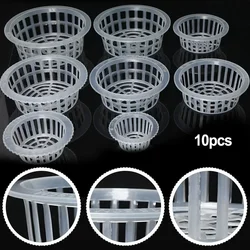 Mir de clonage de filet de pots de maille en plastique, insertion d'aquarium hydroponique, pot de fleur de croissance de plantes, fournitures de jardin, 10 pièces
