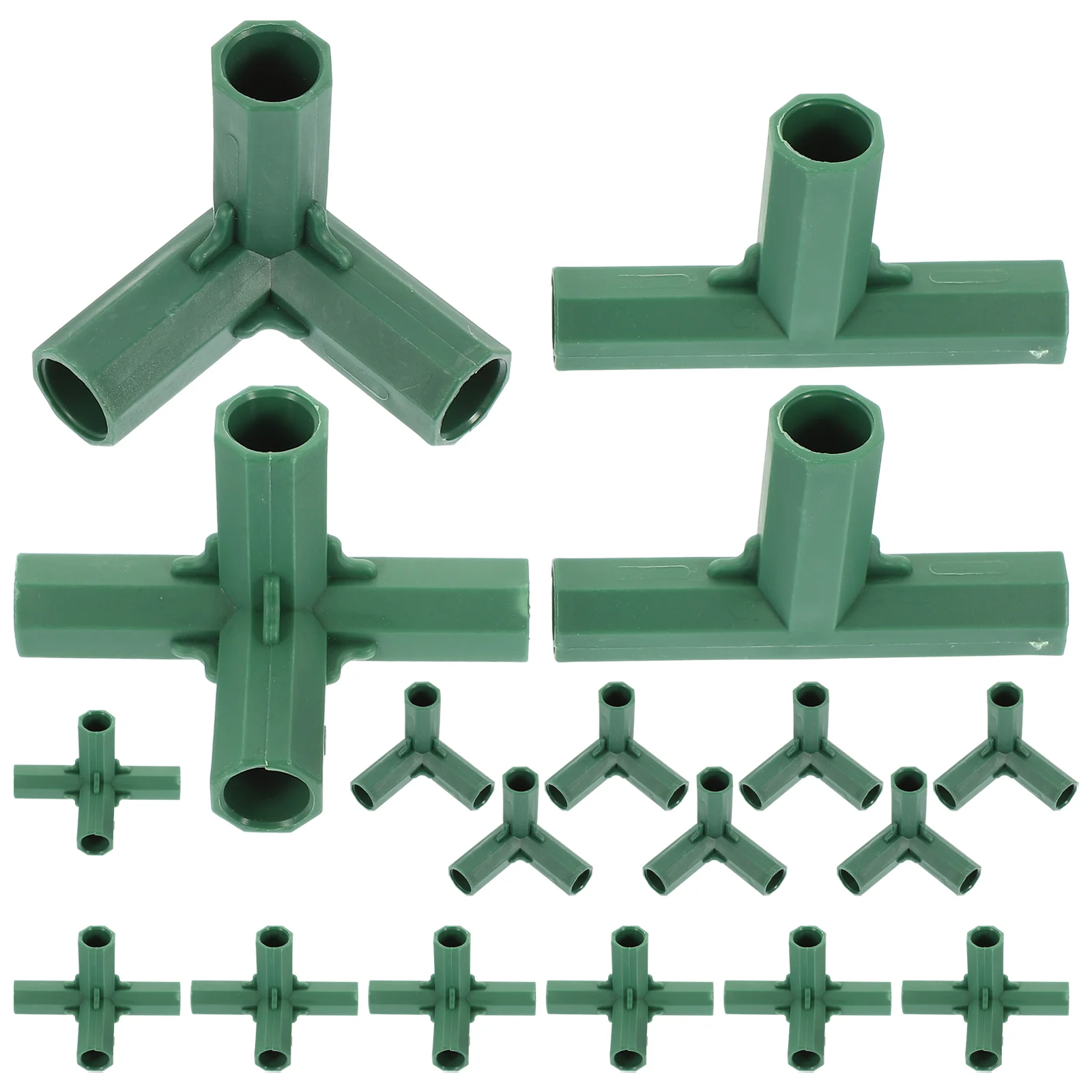 

20 Pcs Three-way and Four-way Connector Plants Supports Joint Gardening Frame Planting Supplies Plastic Stakes Connectors