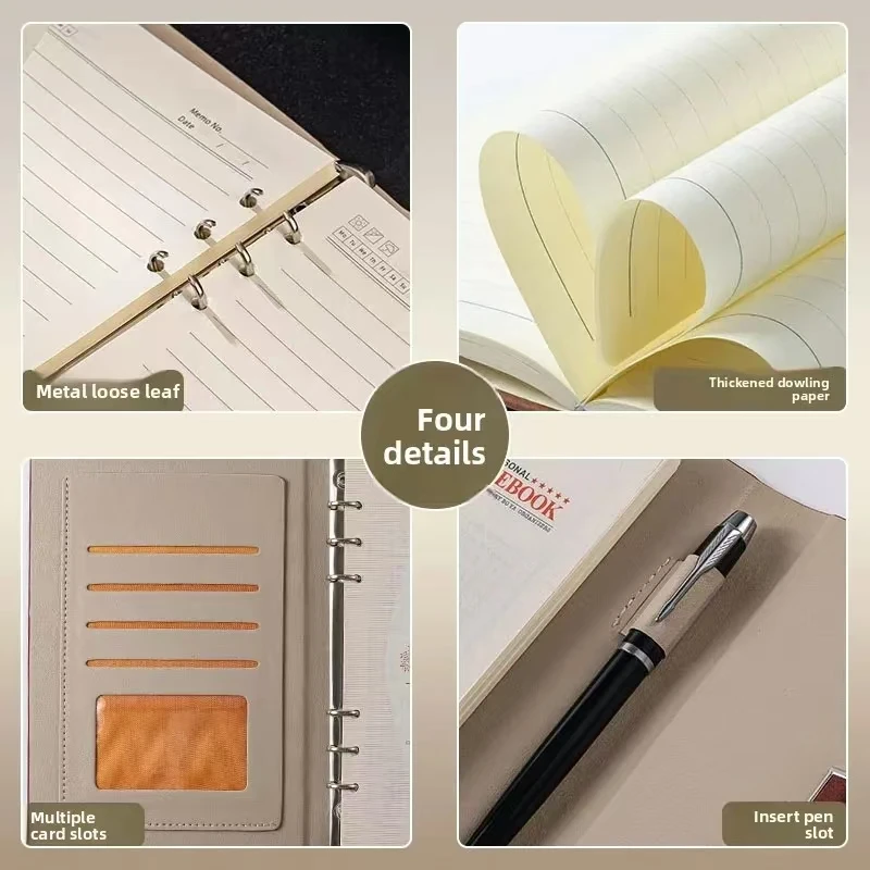Picture 6: New A5 Binder Notebook Pu Leather Bible Notepad Folder A5 Diary Weekly Planner Agenda Planner Note Books Travel Journal