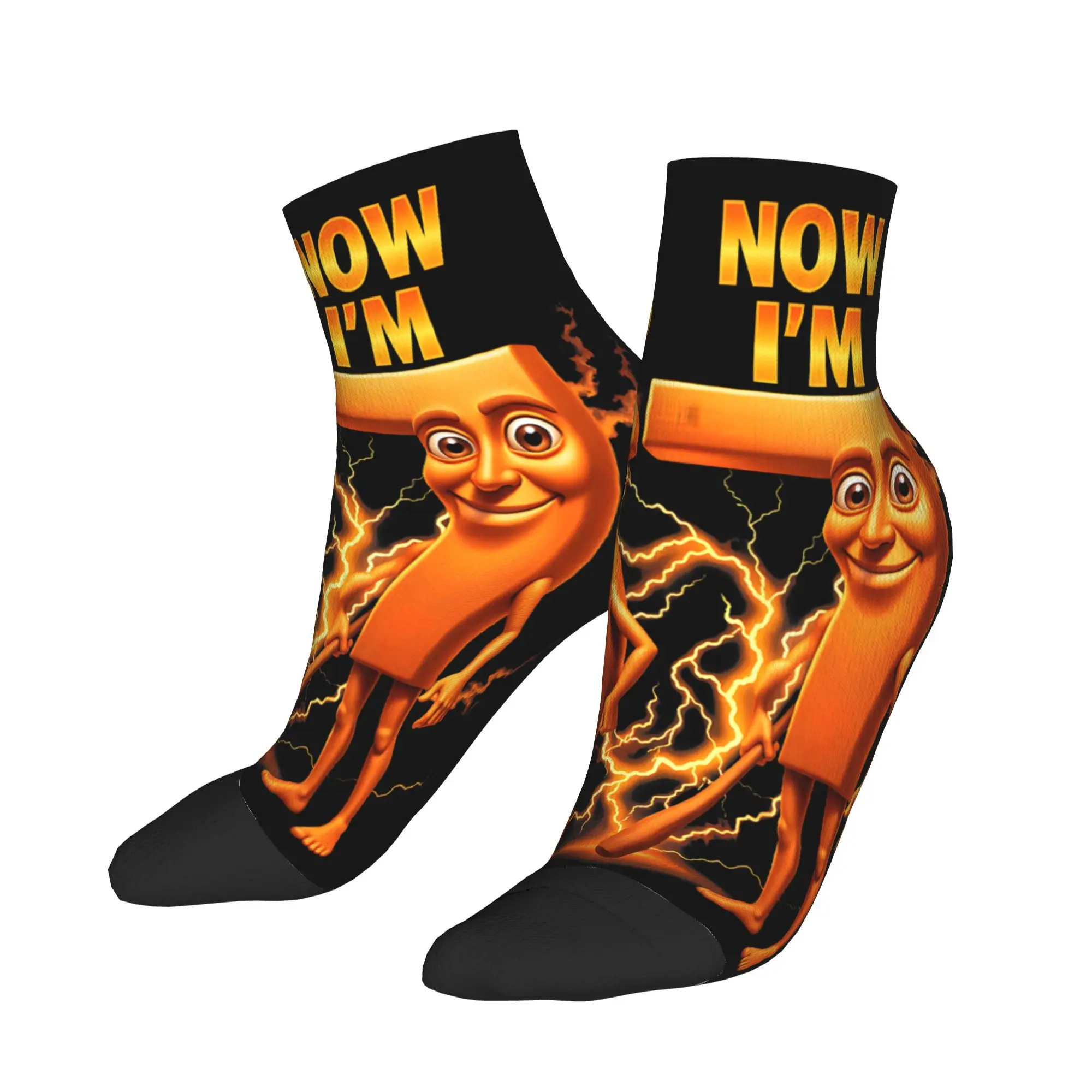 Ich war 6, jetzt bin ich 7. Meme Brainrot Tung Tung Tung Sahur Knöchelsocken, rutschfeste, hochwertige Klettersocken für Paare, Sommersocken