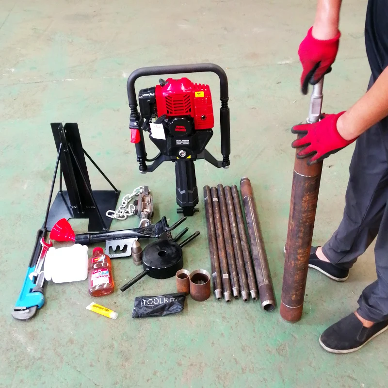 Customizable portable easy-to-operate small home core drill for soil and rock sampling