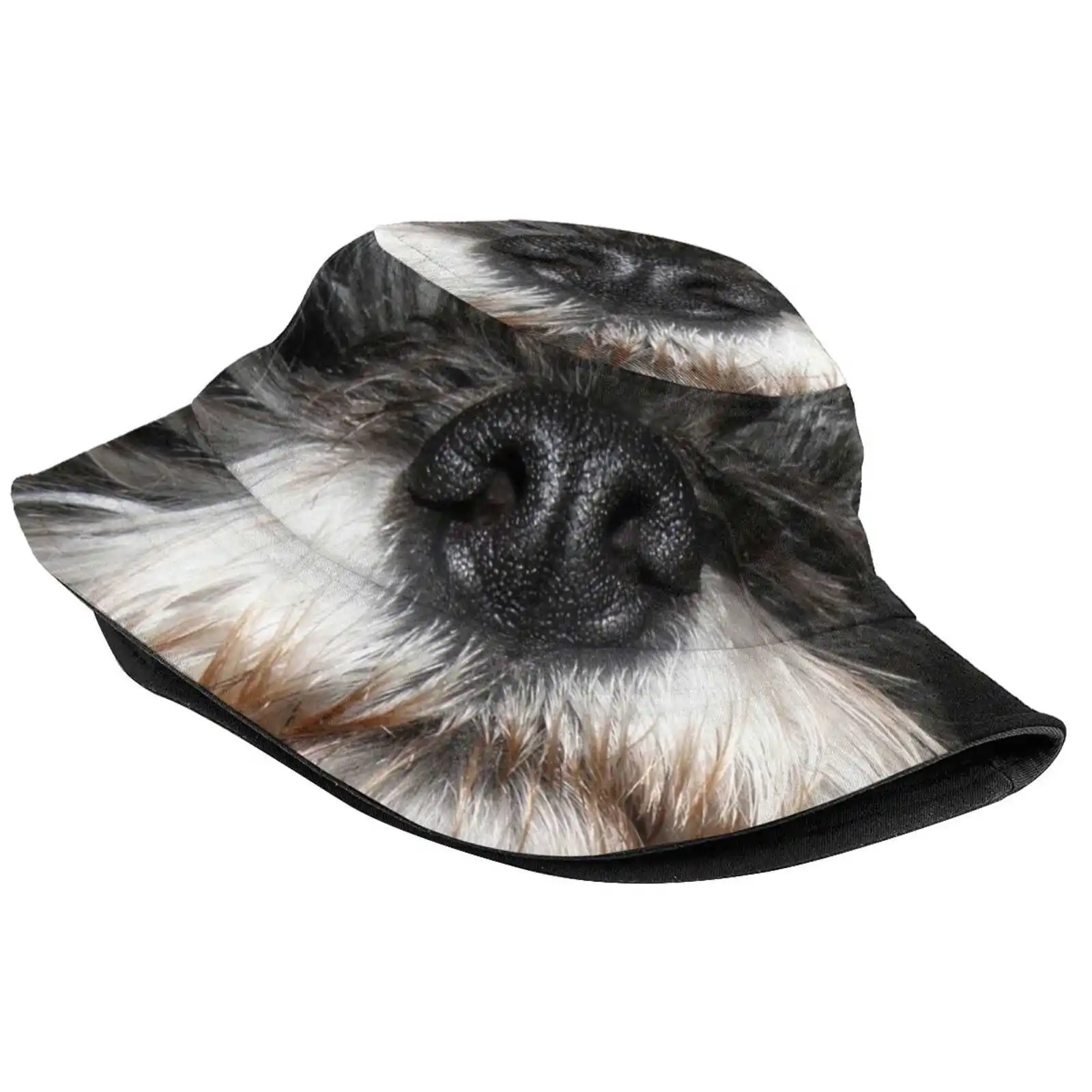 Good Morning! Women Men Fisherman Hats Bucket Caps Dog Lena Nose Schnauzer