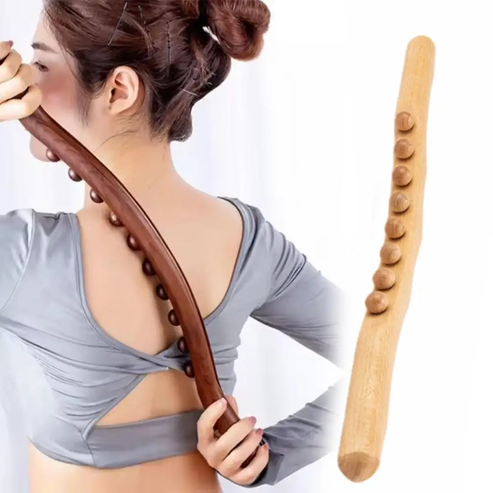 

Rolling Pin Universal Back Needle Massage Tendons Beech Point Therapy Wood Scraping Relax Tool Stick Treatment B8v6