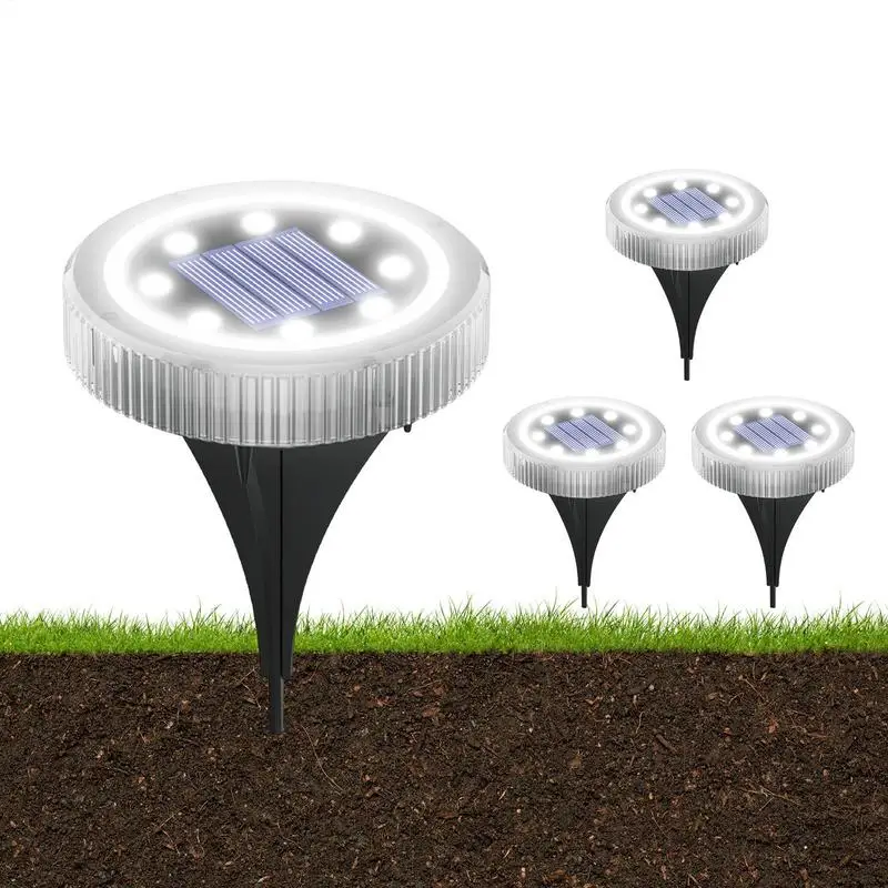 

Outdoor Ground Lights 4X Solar Lights Outdoor Garden Weatherproof Decorative LED Lamp Spotlight Pathlight Lantern For Patio