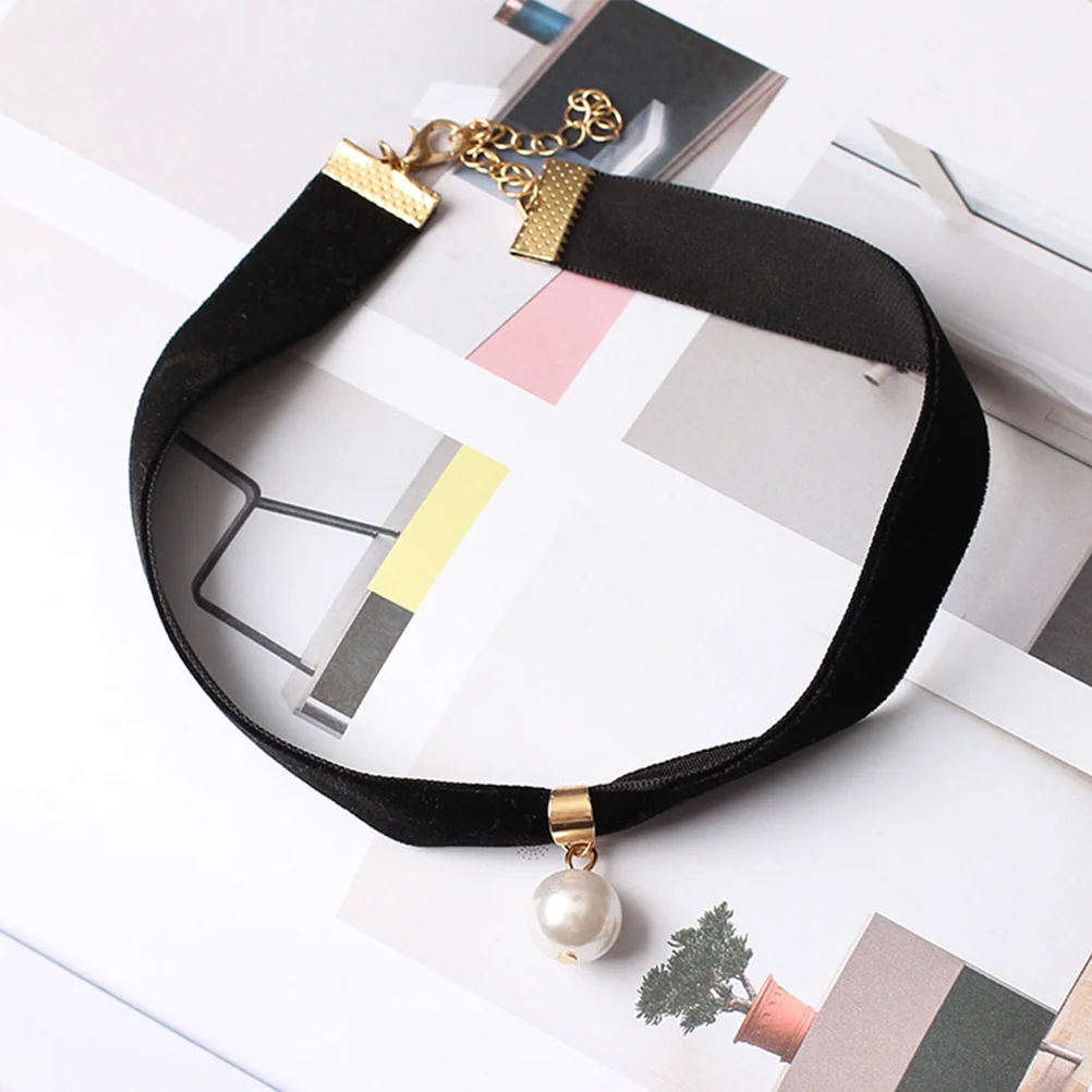 قلادة من اللؤلؤ مجوهرات سوداء أنيقة للنساء ملابس يومية لحفلات الزفاف والذكرى السنوية هدية عيد الحب