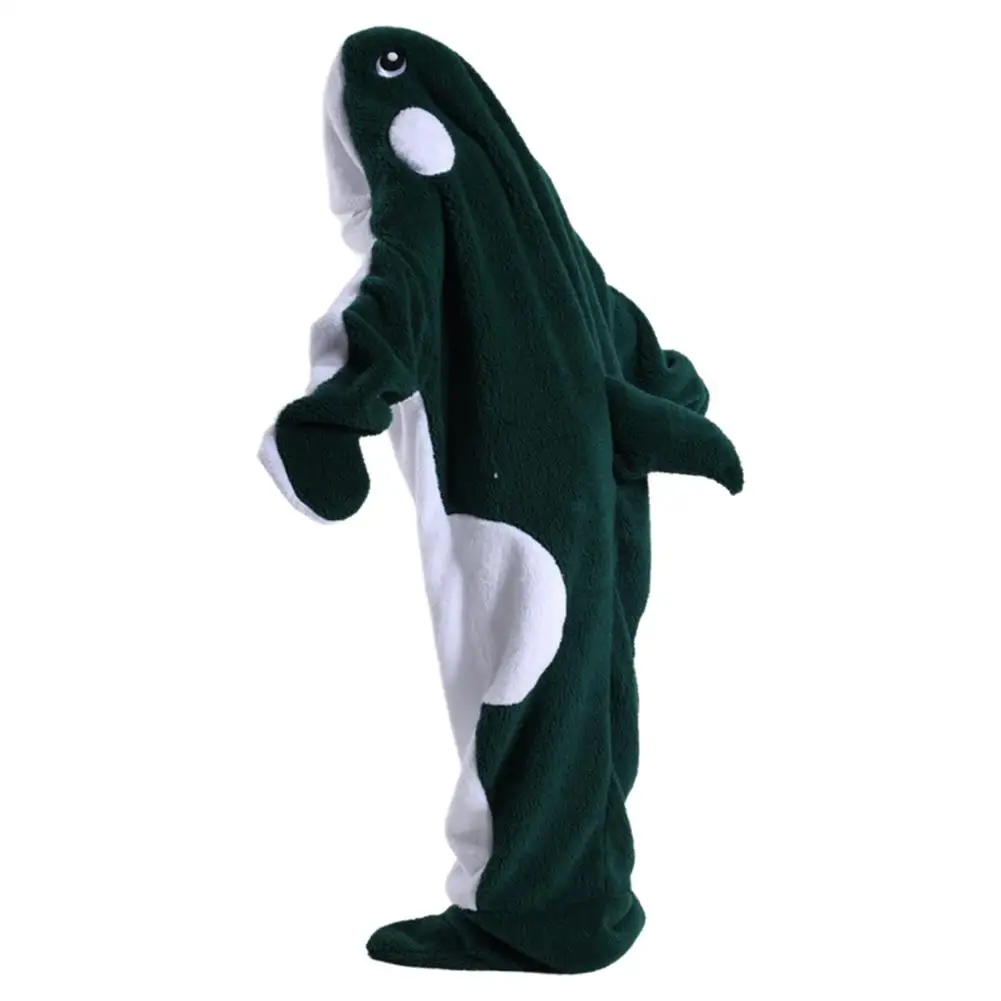 Animals Pajamas Cosplay Grey Killer Whale Sleeping Bag Costume Halloween For Kid Black Killer Whale Jumpsuit