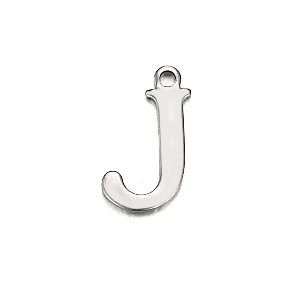 20 stks Rvs Letter Charm Initial Charms Enkele Alfabet Kralen Hangers voor Ketting Sieraden Maken DIY Groothandel