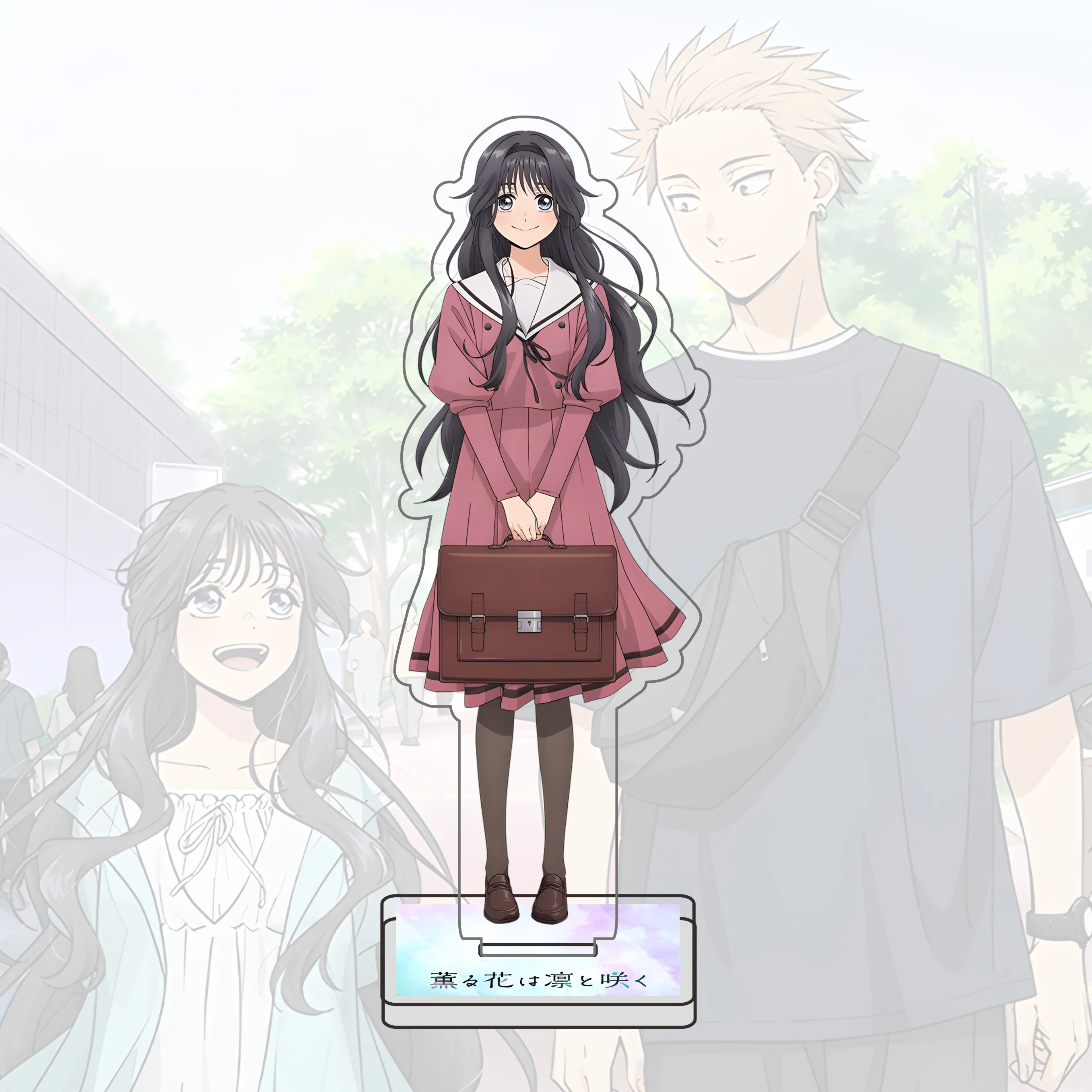 أنيمي زهرة عطرة تزهر مع كرامة 15 سنتيمتر الاكريليك حامل أرقام Rintaro Kaoruko Waguri تأثيري نموذج زخارف مكتب هدية