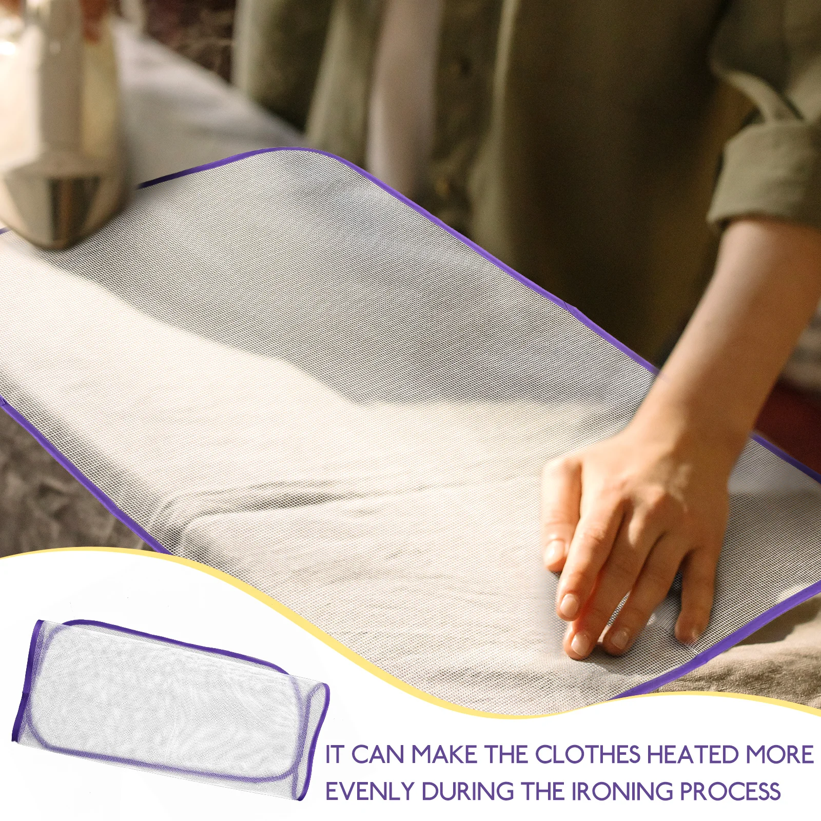 

2Pcs Heat-Resistant Ironing Mesh Cloth Pressing Pad for Table Protective Insulation Practical Ironing Supplies