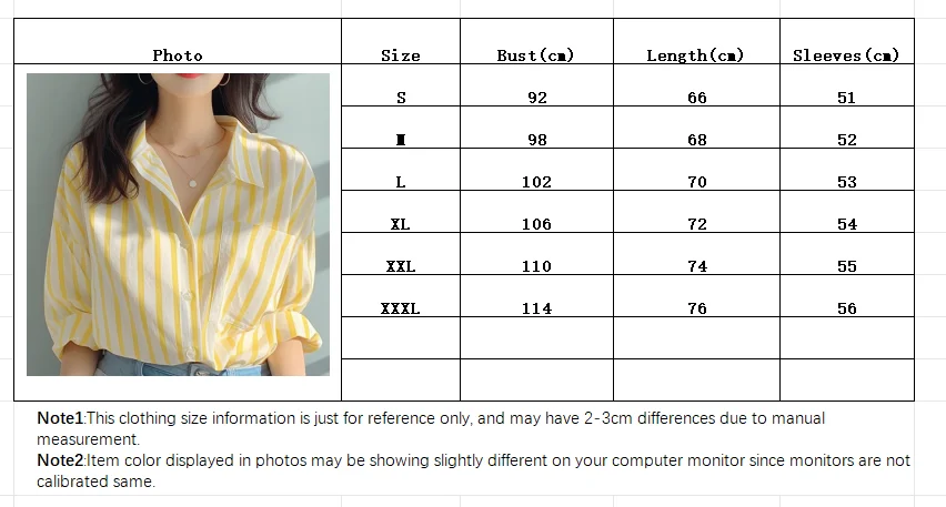Yellow and White Vertical Striped Shirt front view