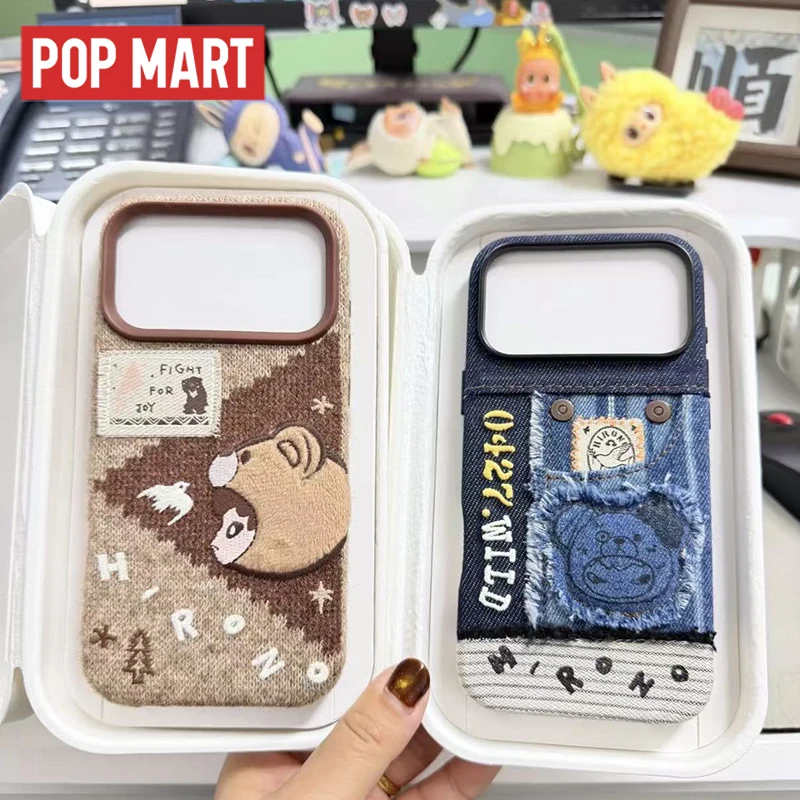 

POP MART Hirono Road Journal Series Patchwork Knitted IPhone Case Blind Box Guess Bag Mystery Box Toys Doll Anime Figure