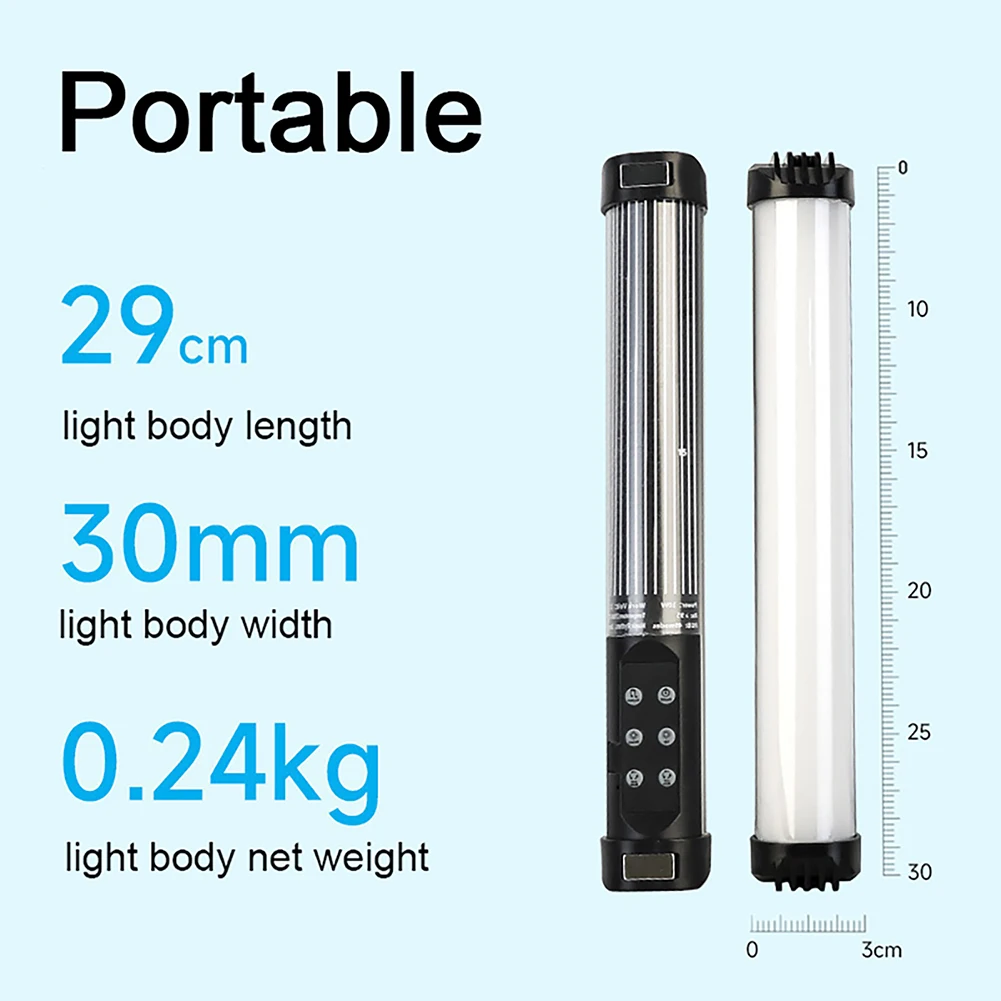 RGB LED Light Wand 2700-7500K Magnet Photography Mini Handheld LED Light Stick For Video Vlog Fill Light