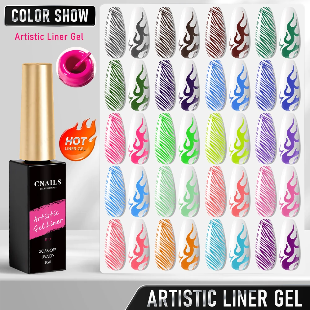 DEROI 10ml Painting Gel Liner for Hand Drawing on Nails Liner Gel Polish DIY Painting Drawing Design UV Nail Gel Polish Soak Off