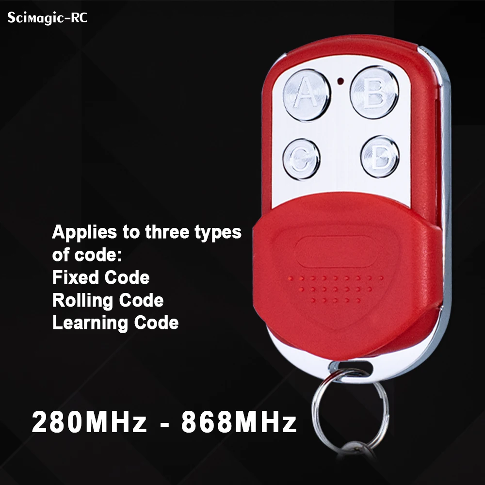 4 in 1 Garage Remote Control Door Duplicator 280MHz-868MHz 433.92MHz Code Grabber Clone Gate Key Fob Command Hand Transmitter