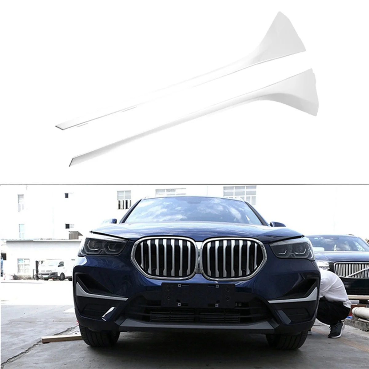 Front Bumper Fog Light Cover Trim Strips Lip Spoiler Side Cover for BMW F34 325D 328I 330D 335D 3 Series GT 2014-2019