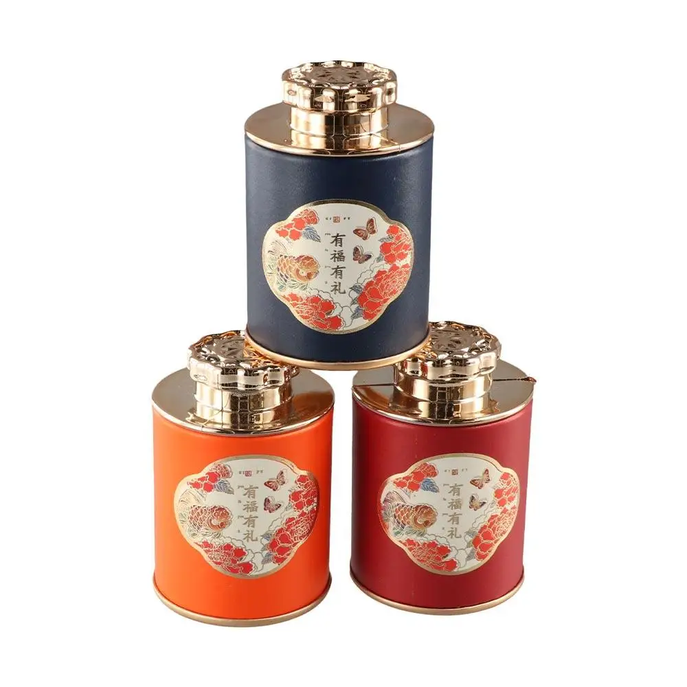 

Sealed Jar Paper Empty Tea Tin Can Mini Small Tea Packaging Box Portable Exquisite Tea Canister Household