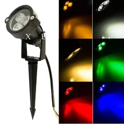 Waterproof spike Landscape led Lawn light DC12V AC110V 220V Landscape Spot Light IP65 outdoor led spike light 3W 6W garden lamp