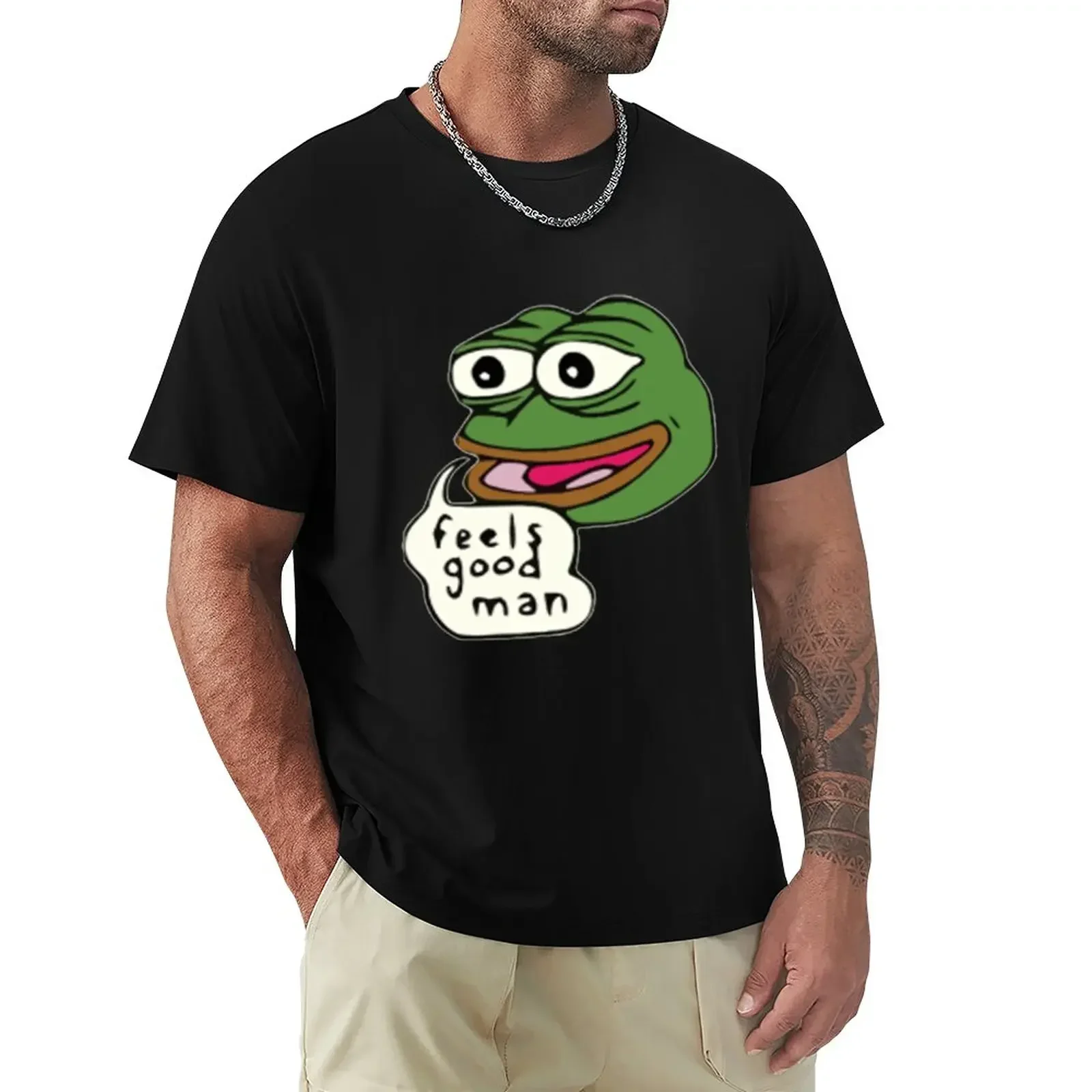 Футболка ощущается хорошо, футболка funnys, эстетическая одежда, мужская графическая упаковка, аниме одежда, Новые Топы И Футболки, тяжелая Мужская мультяшная одежда