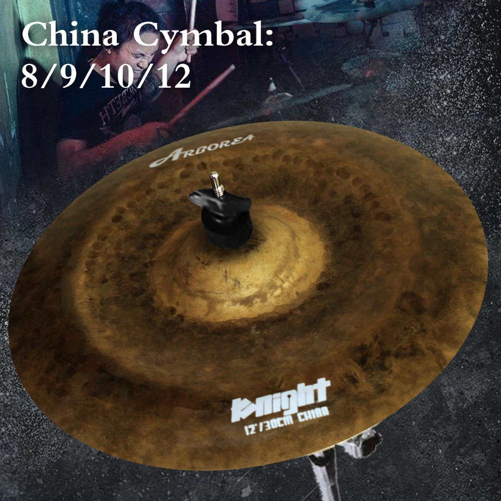 

Arborea China Cymbal-Knight Series 8/9/10/12 Inch Bronze Hand Hammered Traspy Sound For Drum Set Percussion Musical Instrument