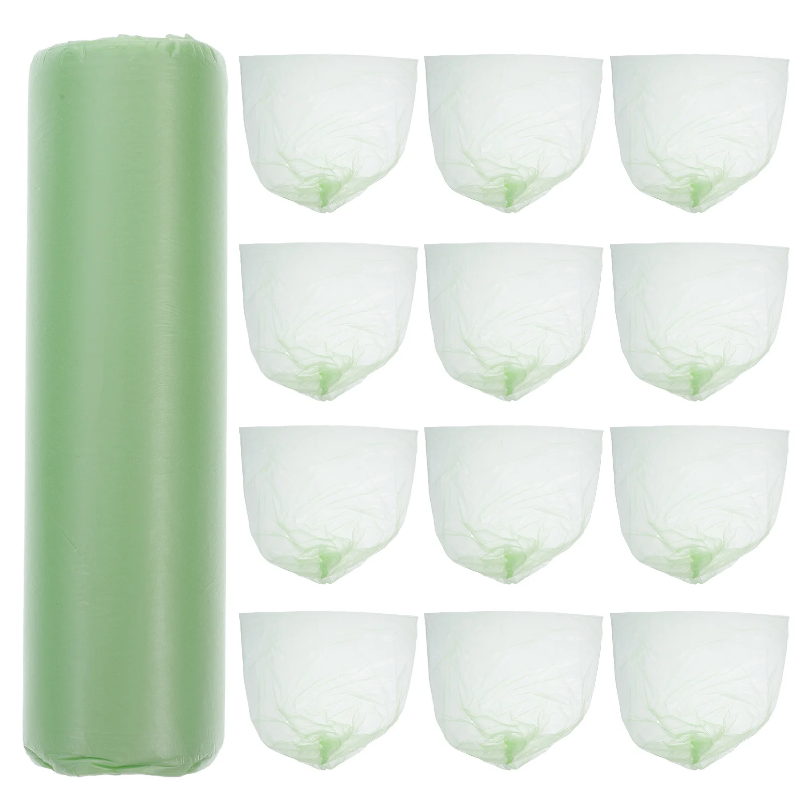 

5 Rolls Biodegradable Plastic Trash Bags Thickened Reinforced Kitchen Bathroom Garbage Bags Leakproof Heavy Duty