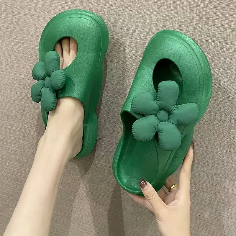 

New Women's Summer Baotou Hollow Bow Casual Slippers Soft Sole Non Slip Breathable Light Home Slippers Outdoor Beach Slippers