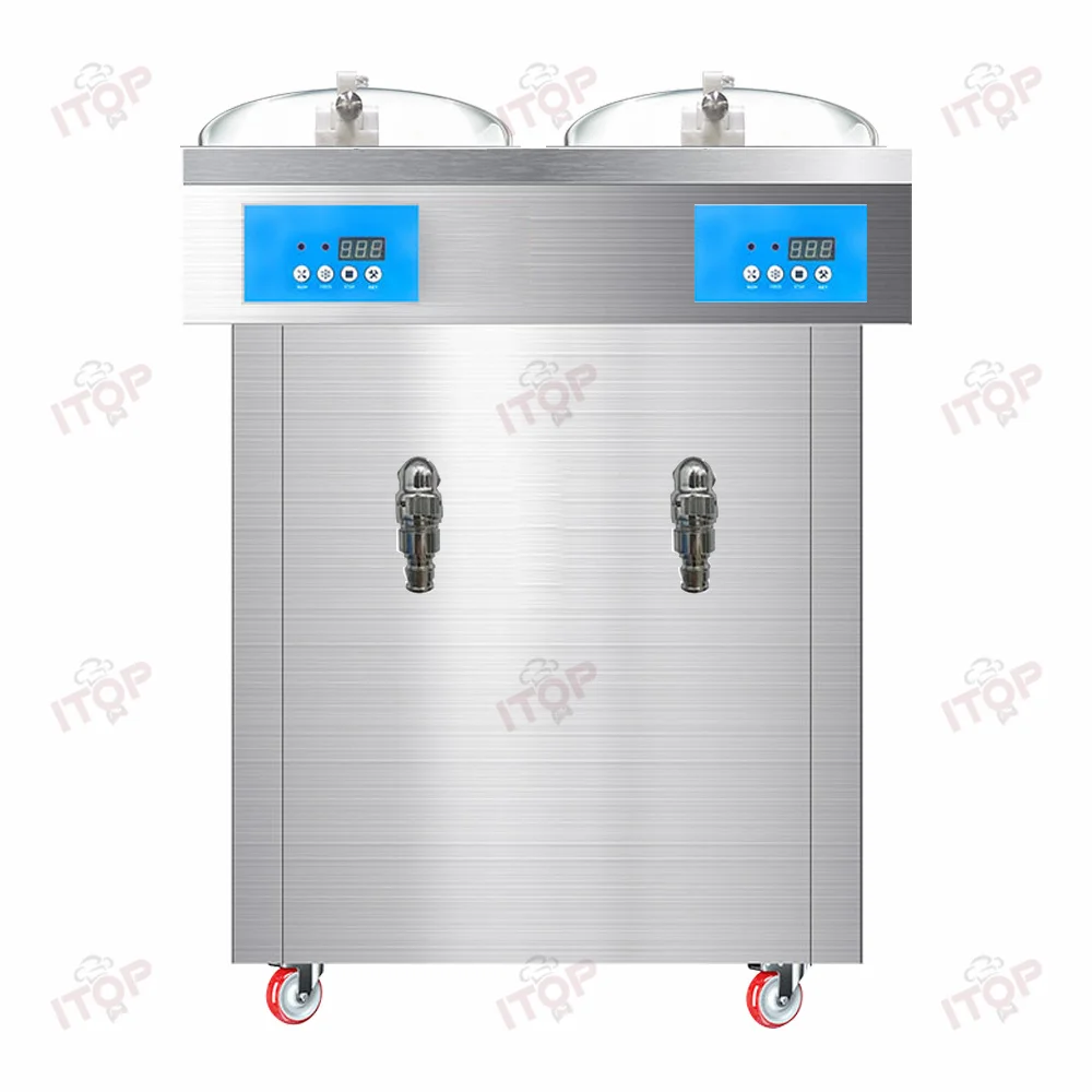 Hot Sale 16L/H*2 2 Types Ice Cream Making Hard Ice Cream Machine for Business Batch Freezer Gelato Making Machine