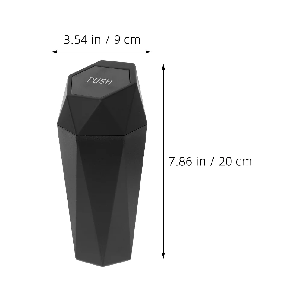 

Mini Trash Can for Car Large Capacity Portable Dustbin Vehicle Garbage Holder Storage Box with Decorative Design Car Accessories