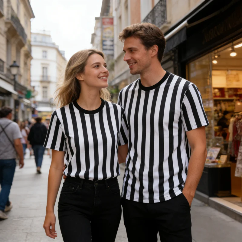 

Новинка 2026: Спортивная футболка для судей (баскетбол, футбол) для взрослых, черно-белая в полоску, с коротким рукавом, дышащая, для пляжного серфинга