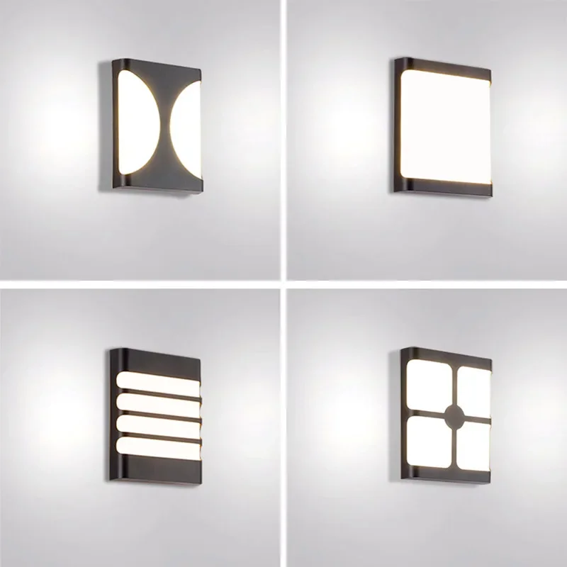 โมเดิร์นโคมไฟติดผนัง LED กลางแจ้งกันน้ํา IP65 สําหรับ Garden ทางเดินระเบียง Entryway Wall Sconce บ้านตกแต่งโคมไฟ Luster