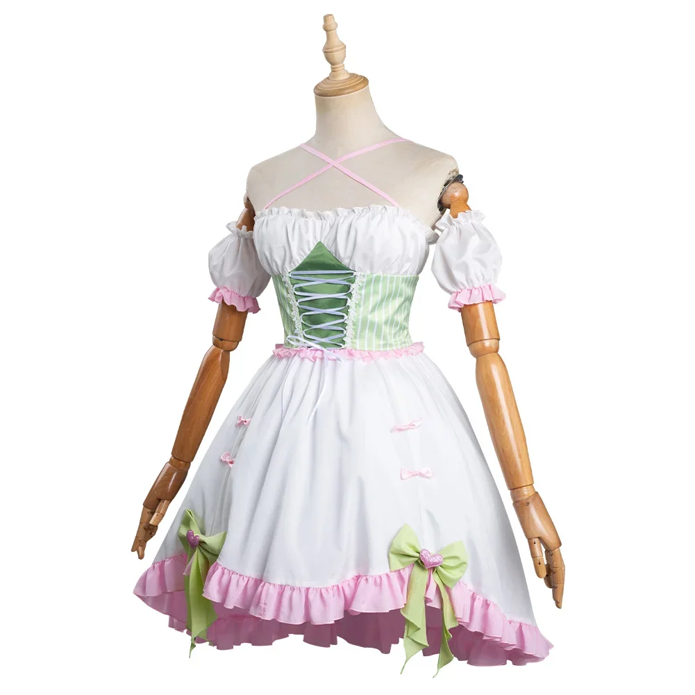 Anime Cloth Kanroji Mitsuri Cosplay Costume Lolita Dress Outfits Halloween Carnival Suit