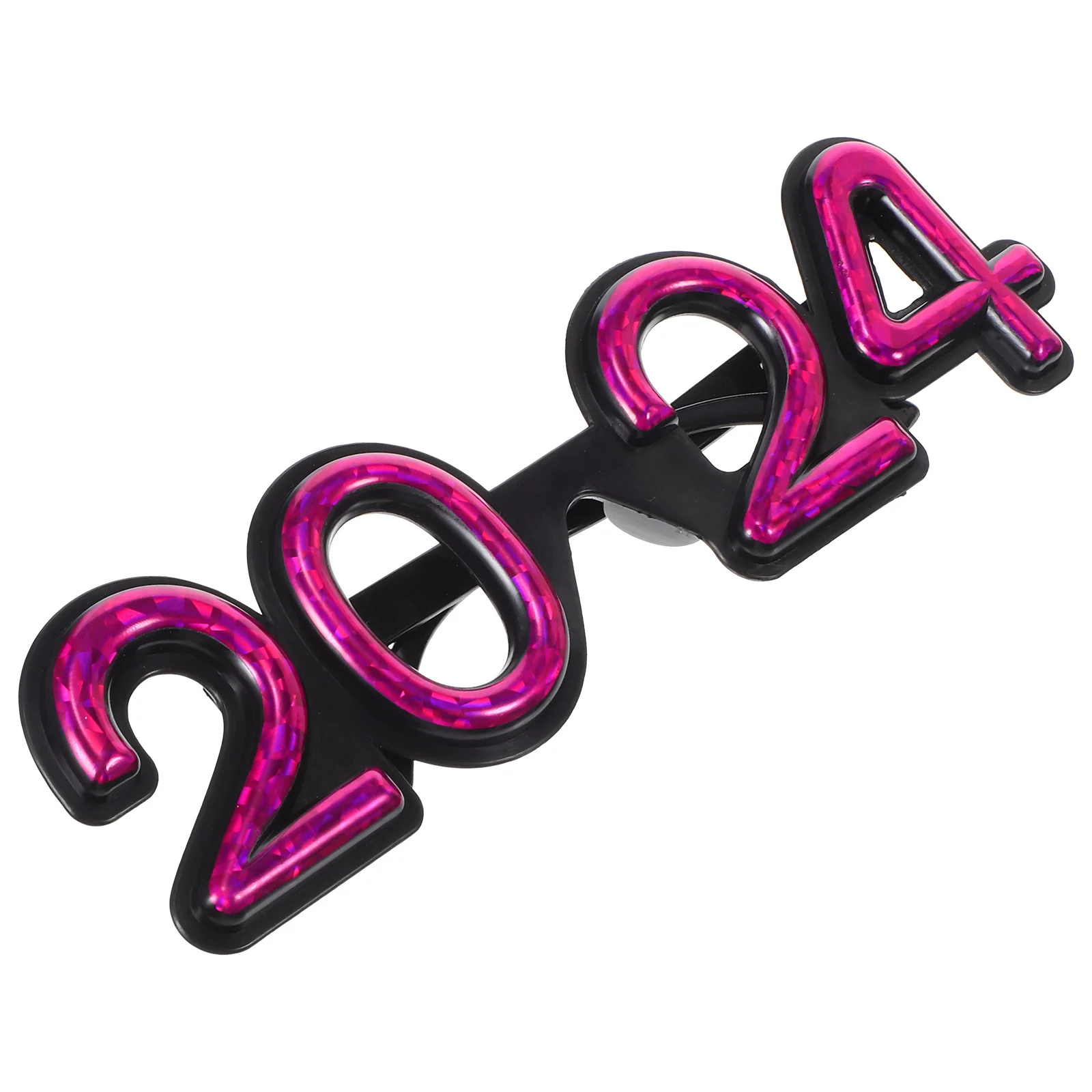 

Creative 2024 Plastic Eyeglasses Unique New Year Party Props Fun Photo Booth Accessories Festive Celebration Supplies