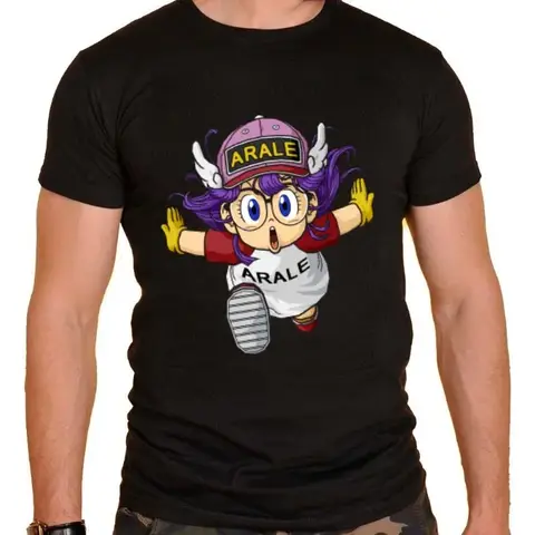 애니메이션 블루사스 하라주쿠 캐주얼 반팔 상의, ARALE 클래식 스위트 걸스 남자 코튼 티셔츠, 닥터 슬럼프 노리마키 아라레 만화