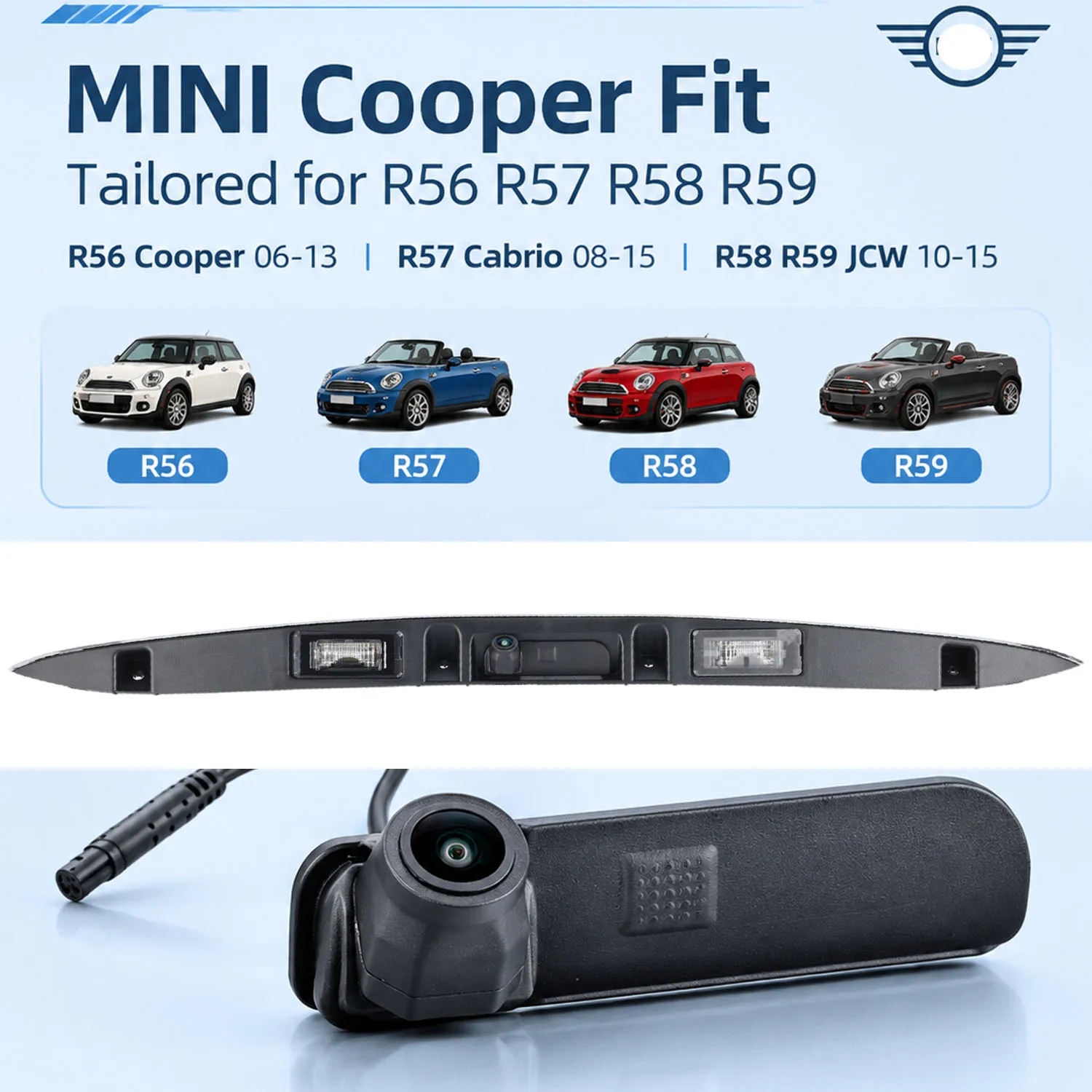 Trunk Handle HD Car reverse camera For BMW Mini Cabriolet R58 R57 R56 Roadster R59 Cooper S SD JCW John