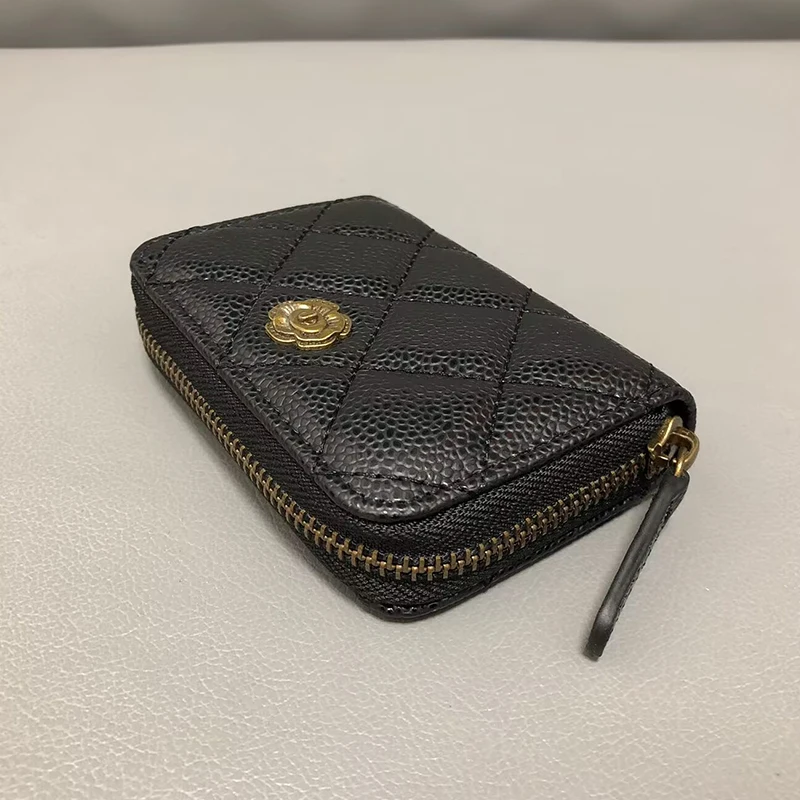 

Women's Wallet Genuine Leather Purses Card Holder Portable Lady Coin Bag Luxury Designer Classic Multi-slot Japan Kpop Homemade