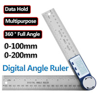 200mm Digital Angle Ruler Finder Protractor Digital Level Protractor Angle Measurement Tool LCD-Display for Woodworking Measure