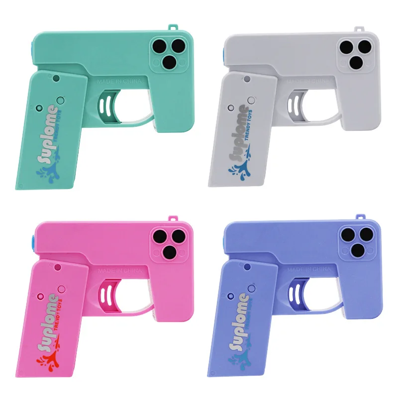 Water Gun Summer Outdoor Fold Phone Water Spray Guns Pull High Pressure Range Pools Beach Water Battle Fun Play Toys Children