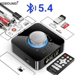 Bluetooth 5.4 Receiver Transmitter Stereo Music 3.5mm AUX Jack RCA TF Card Wireless Audio Adapter LED Display for Car Kit TV PC