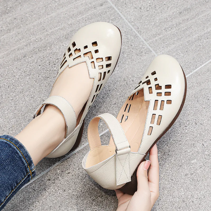 Spring And Autumn Retro Comfortable Flat Shoes
