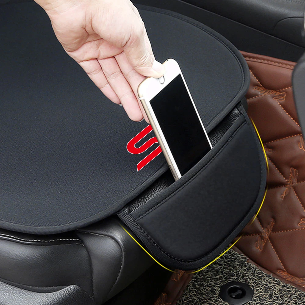 1Pc Car Seat Cushion Protection Pad Non-slip Cover For Ford Fiesta Ranger Focus Mk2 3 4 Kuga Mustang S-MAX Transit Mondeo Fusion