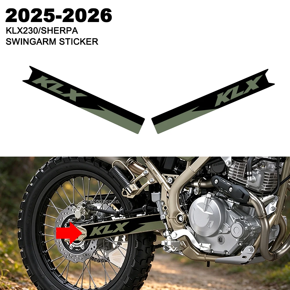 Motorcycle Swingarm Sticker Rotating Shaft Protection Swing Arm Decal Waterproof for Kawasaki Klx 230 /Sherpa 2025-2026