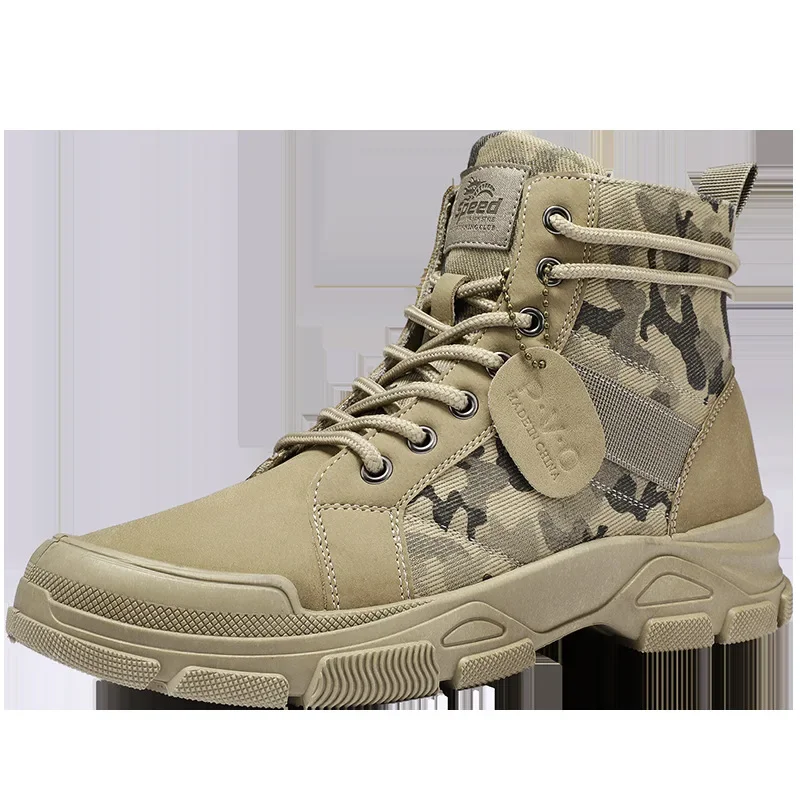 Ankle Boots for Men Summer Outdoor Platform Men Boots Fashion High-top Shoes Men Working Boots Winter New Fur Botas Para Hombre