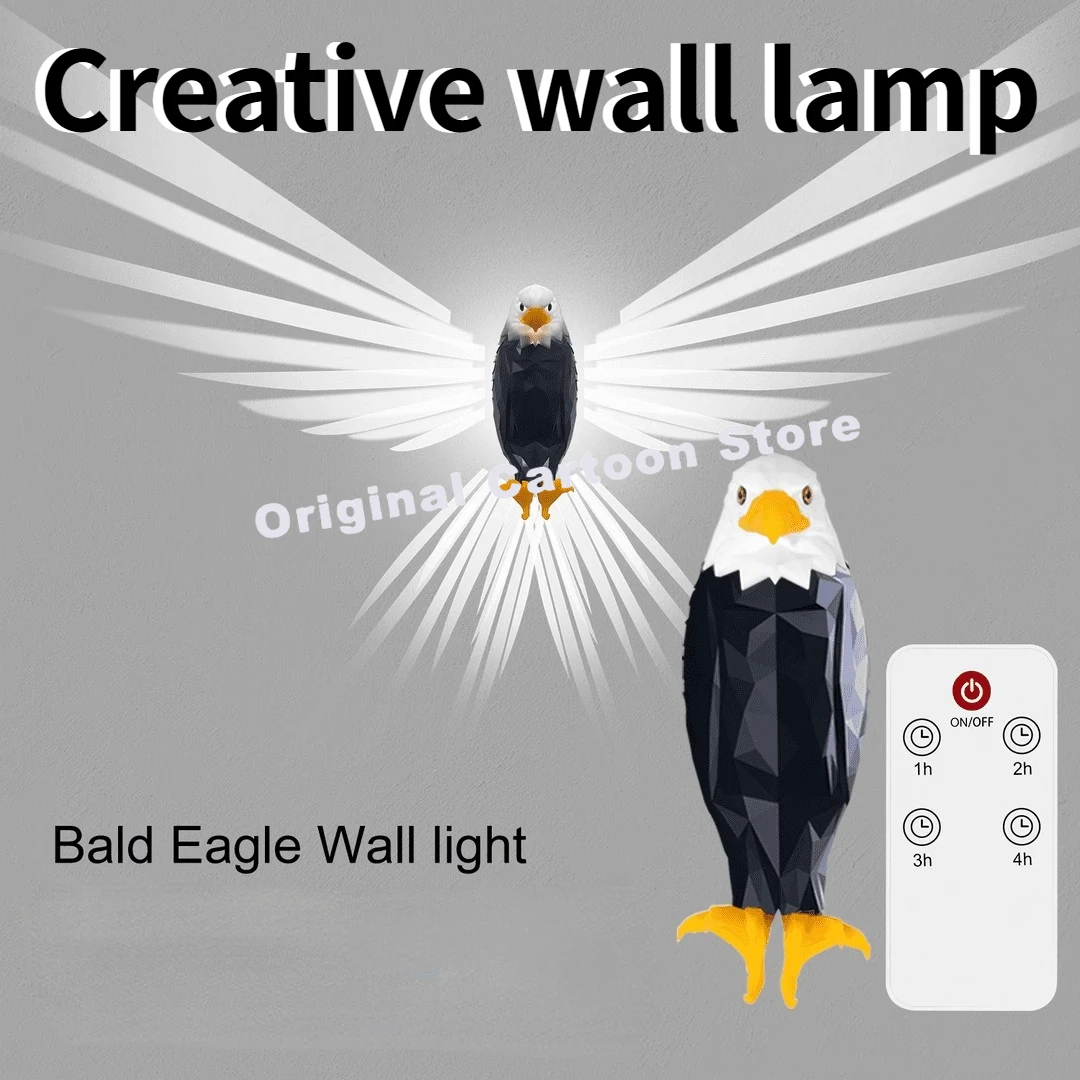 Hello Kitty Sanrio Kuromi Eagle Wall Lamp Simple Magnetic Attraction Wall Hanging Creativity Charge Night Light Child Gift