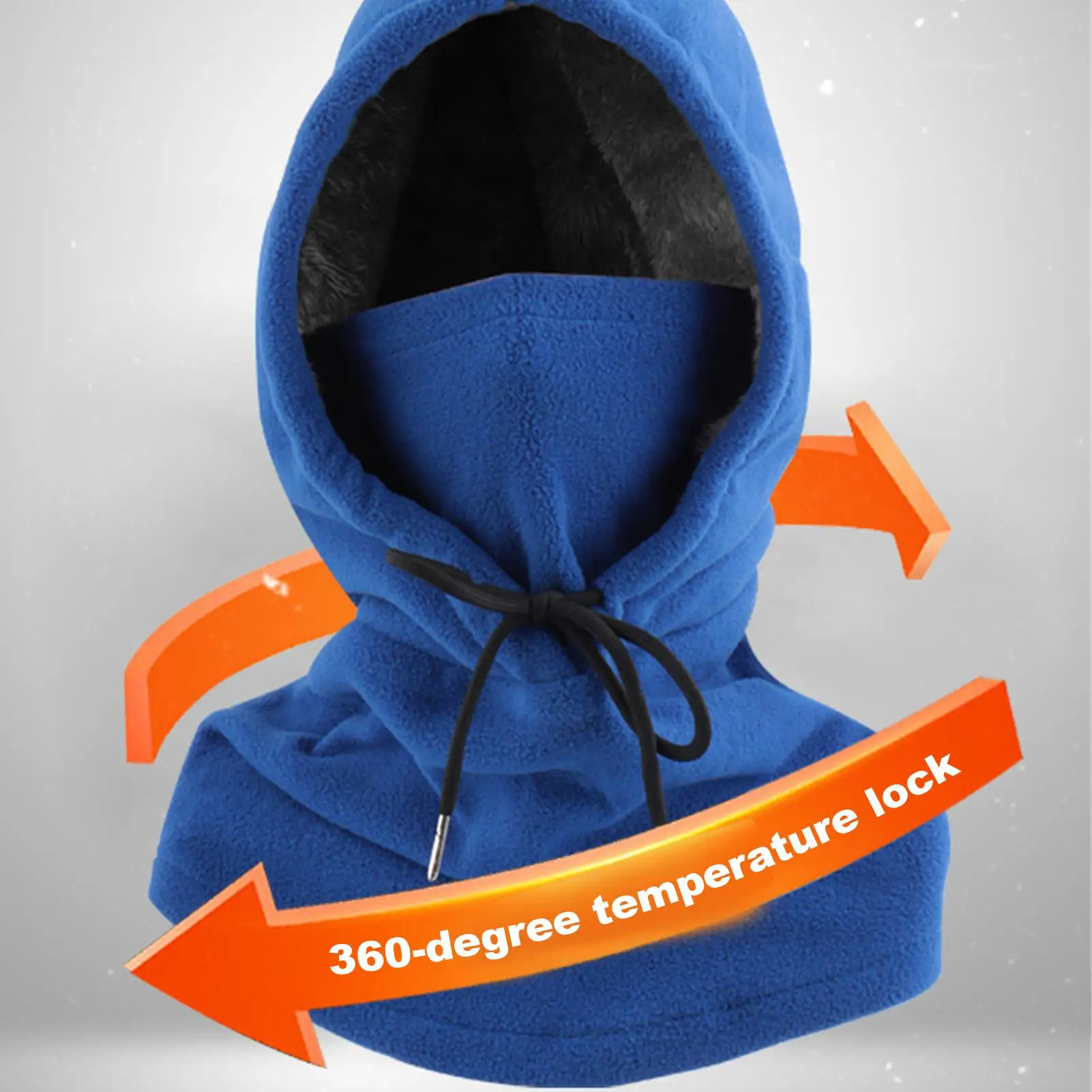 

Зимняя крышка для лица, теплая ветрозащитная шапка с шнурком, утолщенная термошапка с капюшоном для женщин, бегунов, велосипедистов, кемпинга, езды на велосипеде