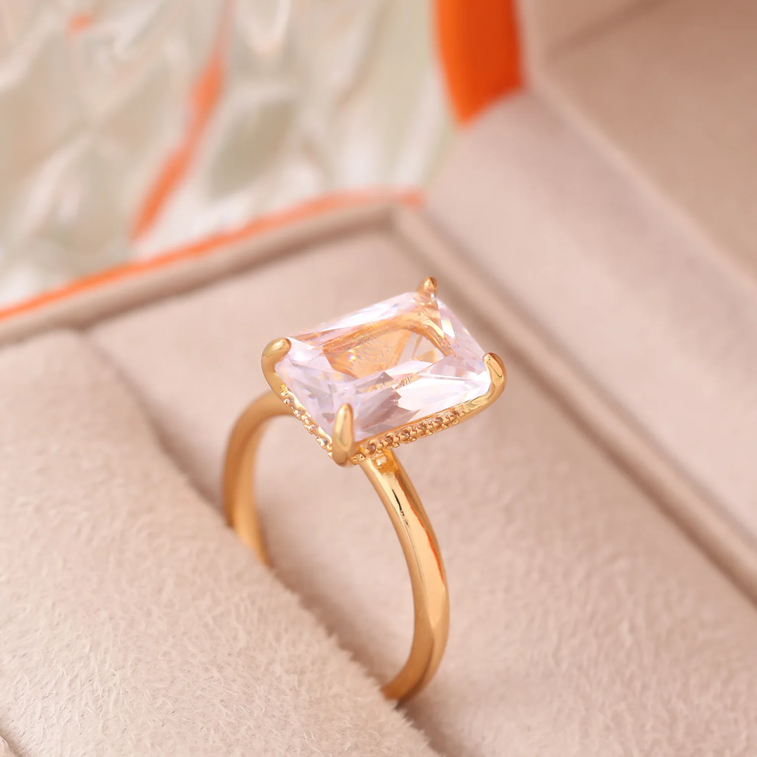 แหวนเพชรทรงหยดน้ำ ดีไซน์สร้างสรรค์ ประดับเพชรคู่ ซิรคอน 2026 แฟชั่นใหม่